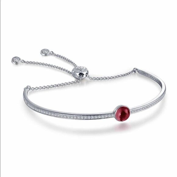 Nwt LaFonn garnet January birth silver bracelet - Picture 1 of 2